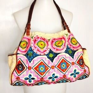 LIVELY EMBROIDERED BRIGHTON BAG